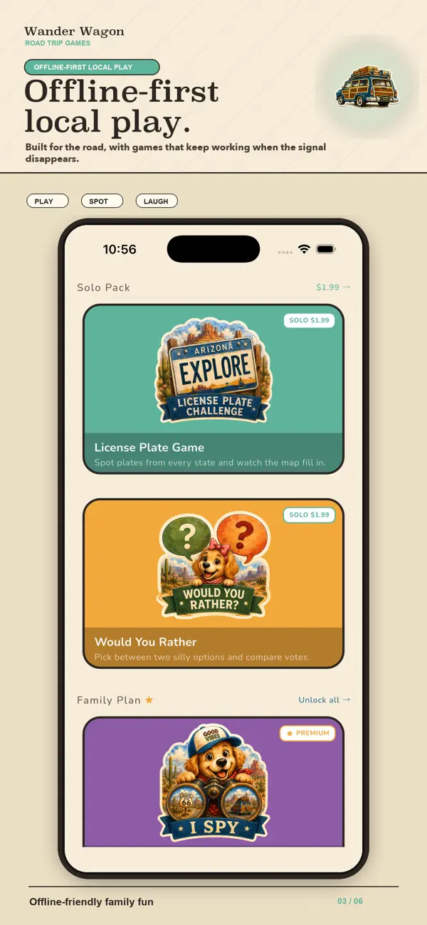 Offline-first local play App Store screenshot